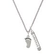 thumbnail image 1 of Delight Jewelry Silvertone Foot Silvertone Courage Strength Wisdom Honesty Bar Charm Necklace, 23", 1 of 4