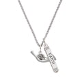 thumbnail image 1 of Delight Jewelry Silvertone French Horn Silvertone Believe Faith Prayer Hope Bar Charm Necklace, 23", 1 of 4