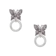 thumbnail image 1 of Delight Jewelry Silvertone Friends Eternity Ring Silvertone Antiqued Butterfly Post Earrings, 1 of 4