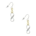 thumbnail image 1 of Delight Jewelry Silvertone Friends Infinity Sign Gold Tone Infinity French Earrings, 1 of 4