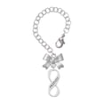 thumbnail image 1 of Delight Jewelry Silvertone Friends Infinity Sign - Silvertone Bow Charm Accessory for Tumblers and Thermal Cups, 1 of 4