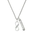 thumbnail image 1 of Delight Jewelry Silvertone Friends Infinity Sign Silvertone Courage Strength Wisdom Honesty Bar Charm Necklace, 23", 1 of 4