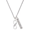 thumbnail image 1 of Delight Jewelry Silvertone Friends Infinity Sign Silvertone Mother Daughter Bar Charm Necklace, 23", 1 of 4