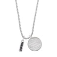 thumbnail image 1 of Delight Jewelry Silvertone Friends She is Clothed in Stength and Dignity Charm Necklace, 20"+3", 1 of 4