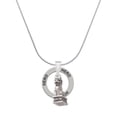 thumbnail image 1 of Delight Jewelry Silvertone Fu Dog Hero Ring Charm Necklace, 18", 1 of 4