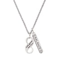 thumbnail image 1 of Delight Jewelry Silvertone God Gave Me You Infinity Sign Silvertone Balance Bar Charm Necklace, 23", 1 of 4