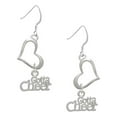 thumbnail image 1 of Delight Jewelry Silvertone Gotta Cheer Open Heart French Earrings, 1 of 4