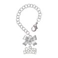 thumbnail image 1 of Delight Jewelry Silvertone Gotta Dance - Silvertone Bow Charm Accessory for Tumblers and Thermal Cups, 1 of 4