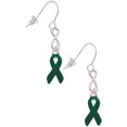thumbnail image 1 of Delight Jewelry Silvertone Green Ribbon Silver tone Infinity French Earrings, 1 of 4