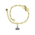 thumbnail image 1 of Delight Jewelry Silvertone HOPE Stamp Gold-tone Paw Infinity Link Chain Bracelet, 6"+2" Extender, 1 of 3
