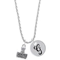 thumbnail image 1 of Delight Jewelry Silvertone HOPE Stamp Silvertone Script Initial Disc - G - Charm Necklace, 20"+3", 1 of 4
