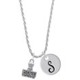 thumbnail image 1 of Delight Jewelry Silvertone HOPE Stamp Silvertone Script Initial Disc - S - Charm Necklace, 20"+3", 1 of 4