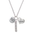 thumbnail image 1 of Delight Jewelry Silvertone Half Marathon Roman Numeral Always My Mother Bar Zoe Necklace, 1 of 4