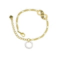 thumbnail image 1 of Delight Jewelry Silvertone Hammered Karma Ring Gold-tone Paw Infinity Link Chain Bracelet, 6"+2" Extender, 1 of 3