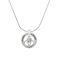 thumbnail image 1 of Delight Jewelry Silvertone Handcuffs Laugh Ring Charm Necklace, 18", 1 of 4