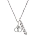 thumbnail image 1 of Delight Jewelry Silvertone Handcuffs Silvertone Mother Daughter Bar Charm Necklace, 23", 1 of 4