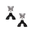 thumbnail image 1 of Delight Jewelry Silvertone Hanging Bat Silvertone Antiqued Butterfly Post Earrings, 1 of 4