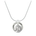 thumbnail image 1 of Delight Jewelry Silvertone Happy Moon Live Ring Charm Necklace, 18", 1 of 4