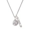 thumbnail image 1 of Delight Jewelry Silvertone Happy Moon Silvertone Believe Faith Prayer Hope Bar Charm Necklace, 23", 1 of 4