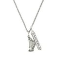 thumbnail image 1 of Delight Jewelry Silvertone Harp Silvertone Sisters Best Friends Forever Bar Charm Necklace, 23", 1 of 4