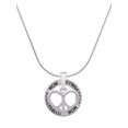 thumbnail image 1 of Delight Jewelry Silvertone Heart Peace Sign Gymnastics Mom Ring Charm Necklace, 18", 1 of 4