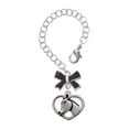 thumbnail image 1 of Delight Jewelry Silvertone Heart with Horse Head - Silvertone Black Bow Charm Accessory for Tumblers and Thermal Cups, 1 of 4