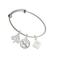 thumbnail image 1 of Delight Jewelry Silvertone Holy Bible Silvertone Let Things Go Tree Charm Bangle Bracelet, 1 of 4