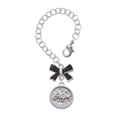 thumbnail image 1 of Delight Jewelry Silvertone Hope - Round Seal - Silvertone Black Bow Charm Accessory for Tumblers and Thermal Cups, 1 of 4