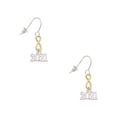 thumbnail image 1 of Delight Jewelry Silvertone Horizontal Year 2021 Gold Tone Infinity French Earrings, 1 of 4