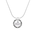 thumbnail image 1 of Delight Jewelry Silvertone Horizontal Year 2024 Silver-tone You Mean the World to Me Ring Necklace, 18", 1 of 4