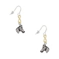 thumbnail image 1 of Delight Jewelry Silvertone Horse Head Gold Tone Infinity French Earrings, 1 of 4