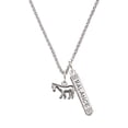 thumbnail image 1 of Delight Jewelry Silvertone Horse - Outline Silvertone Balance Bar Charm Necklace, 23", 1 of 4