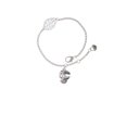 thumbnail image 1 of Delight Jewelry Silvertone Horseshoe Spinners - Silvertone Leaf Delicate Bracelet, 6.25+1.75", 1 of 4