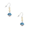 thumbnail image 1 of Delight Jewelry Silvertone Hot Blue with Crystals Spinner Gold Tone Infinity French Earrings, 1 of 4