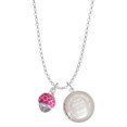 thumbnail image 1 of Delight Jewelry Silvertone Hot Pink Giraffe Print Spinner To the World You are a Mother Locket Necklace, 1 of 4