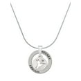 thumbnail image 1 of Delight Jewelry Silvertone Hummingbird Disc Hockey Ring Charm Necklace, 18", 1 of 4