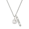 thumbnail image 1 of Delight Jewelry Silvertone Hummingbird Disc Silvertone Believe Faith Prayer Hope Bar Charm Necklace, 23", 1 of 4