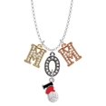 thumbnail image 1 of Delight Jewelry Silvertone I Love Volleyball - Red Heart Multi-Colored Crystal Mom Charm Necklace, 1 of 5