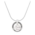 thumbnail image 1 of Delight Jewelry Silvertone I Love You Disc Miracles Ring Charm Necklace, 18", 1 of 4