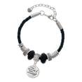 thumbnail image 1 of Delight Jewelry Silvertone I Love You to the Moon and Back Niece Celtic Knot Leather Bead Bracelet, 7"+2" Extender, 1 of 4