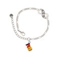 thumbnail image 1 of Delight Jewelry Silvertone I love Softball - Red Heart Silver-tone Paw Infinity Link Chain Bracelet, 6"+2" Extender, 1 of 3