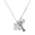 thumbnail image 1 of Delight Jewelry Silvertone Imagine Create Become - Love and Lock Charm Necklace, 18"+1", 1 of 4