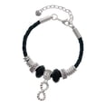 thumbnail image 1 of Delight Jewelry Silvertone Infinity Rope Granddaughter Celtic Knot Leather Bead Bracelet, 7"+2" Extender, 1 of 4