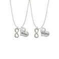 thumbnail image 1 of Delight Jewelry Silvertone Infinity Rope Mother & Daughter Heart Necklaces (Set of 2), 19"+2", 1 of 4