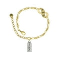 thumbnail image 1 of Delight Jewelry Silvertone Inspire Gold-tone Paw Infinity Link Chain Bracelet, 6"+2" Extender, 1 of 3