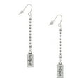 thumbnail image 1 of Delight Jewelry Silvertone Inspire - Silver-tone Long Sparkle Dangle French Earrings, 1 of 4