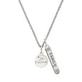 thumbnail image 1 of Delight Jewelry Silvertone Je T'aime Disc Silvertone Family Bar Charm Necklace, 23", 1 of 1