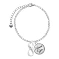 thumbnail image 1 of Delight Jewelry Silvertone Jeremiah 29:11 Infinity Sign - Domed Thank You Charm Bracelet, 6"+2", 1 of 5