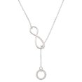 thumbnail image 1 of Delight Jewelry Silvertone John 3:16 Eternity Ring Silver tone Elegant Infinity Lariat Necklace, 1 of 4