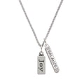 thumbnail image 1 of Delight Jewelry Silvertone Joy Silvertone Balance Bar Charm Necklace, 23", 1 of 4